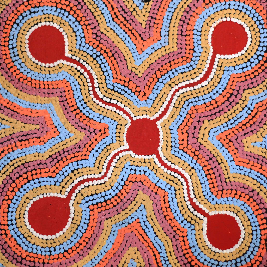 Aboriginal Art by Ada Napaljarri Andy, Karnta Jukurrpa (Womens Dreaming), 30x30cm - ART ARK®