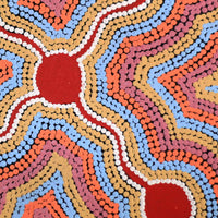 Aboriginal Artwork by Ada Napaljarri Andy, Karnta Jukurrpa (Womens Dreaming), 30x30cm
