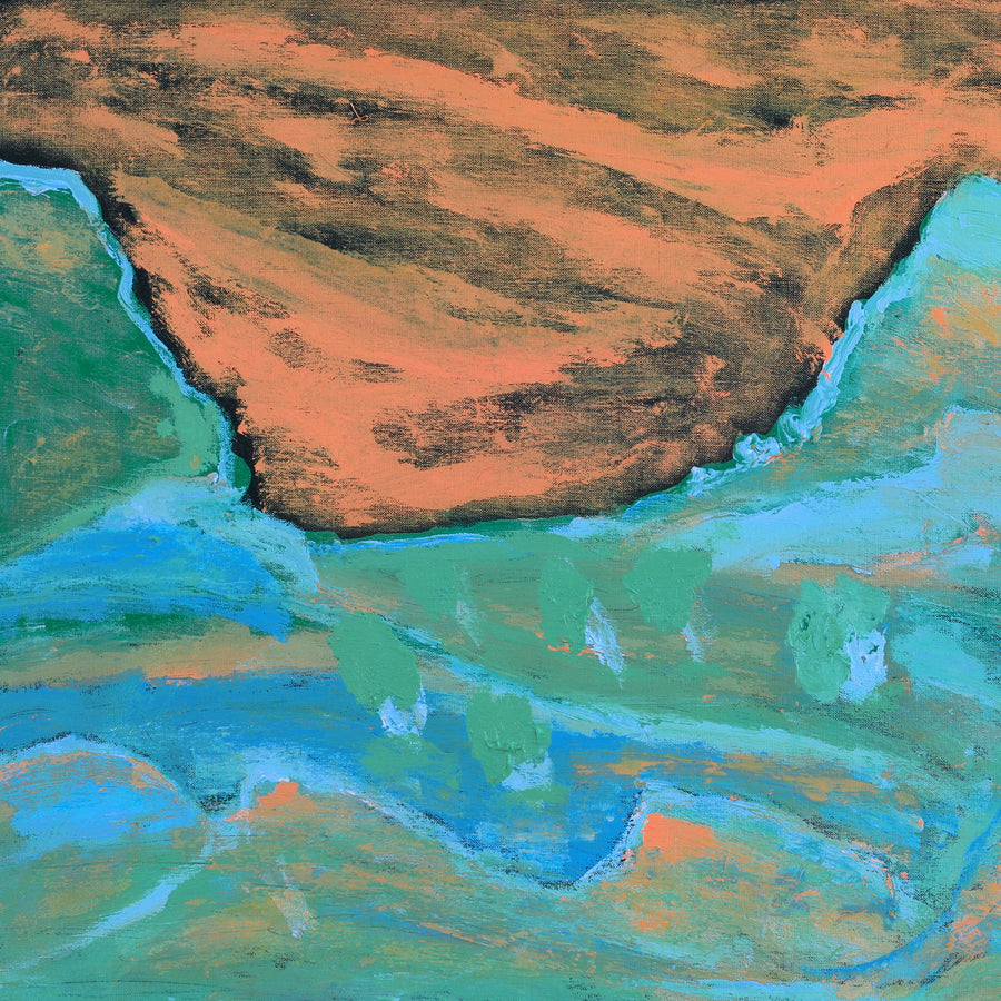 Aboriginal Artwork by Adrian Jangala Robinson, Nguru Nyirrpi-wana (Country around Nyirrpi), 91x46cm