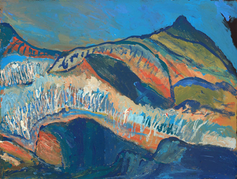 Aboriginal Artwork by Adrian Jangala Robinson, Patterns of the Landscape around Yuendumu, 61x46cm