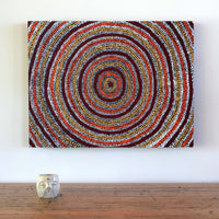 Aboriginal Art by Adrianna Nangala Egan, Yarla Jukurrpa (Bush Potato Dreaming) - Cockatoo Creek, 61x46cm - ART ARK®