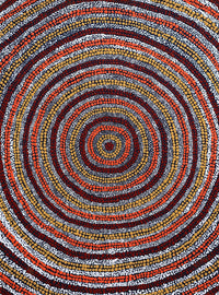 Aboriginal Artwork by Adrianna Nangala Egan, Yarla Jukurrpa (Bush Potato Dreaming) - Cockatoo Creek, 61x46cm