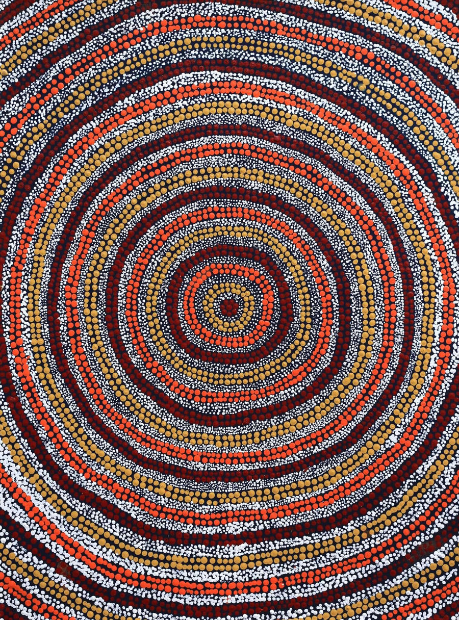 Aboriginal Artwork by Adrianna Nangala Egan, Yarla Jukurrpa (Bush Potato Dreaming) - Cockatoo Creek, 61x46cm