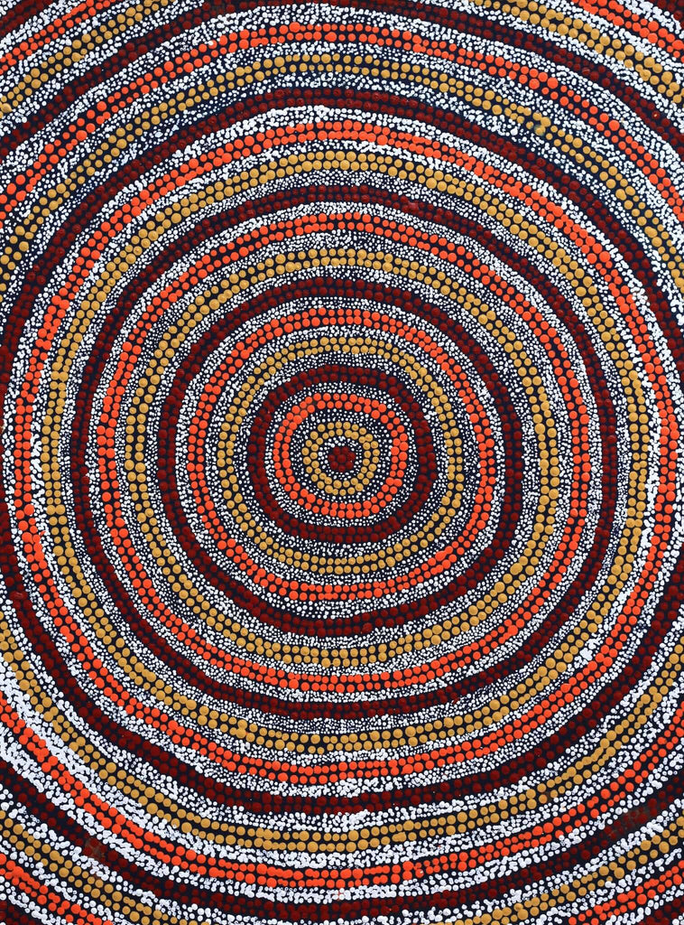 Aboriginal Art by Adrianna Nangala Egan, Yarla Jukurrpa (Bush Potato Dreaming) - Cockatoo Creek, 61x46cm - ART ARK®