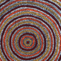 Aboriginal Artwork by Adrianna Nangala Egan, Yarla Jukurrpa (Bush Potato Dreaming) - Cockatoo Creek, 61x46cm