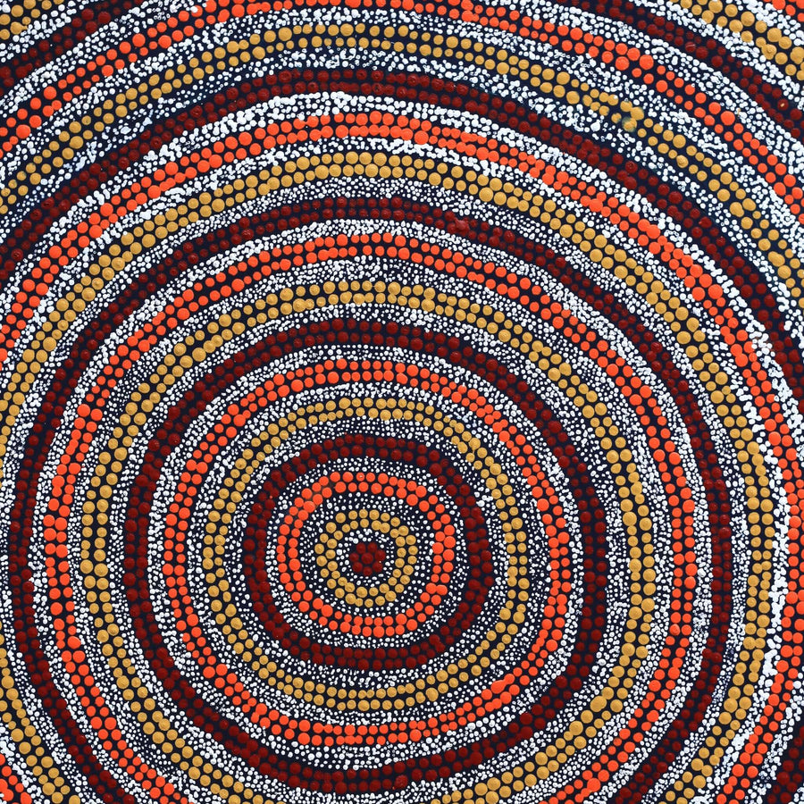 Aboriginal Artwork by Adrianna Nangala Egan, Yarla Jukurrpa (Bush Potato Dreaming) - Cockatoo Creek, 61x46cm