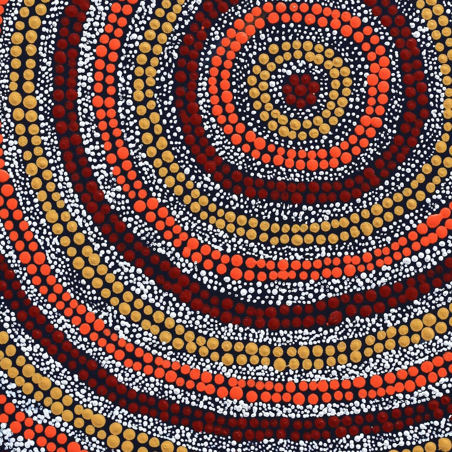 Aboriginal Artwork by Adrianna Nangala Egan, Yarla Jukurrpa (Bush Potato Dreaming) - Cockatoo Creek, 61x46cm
