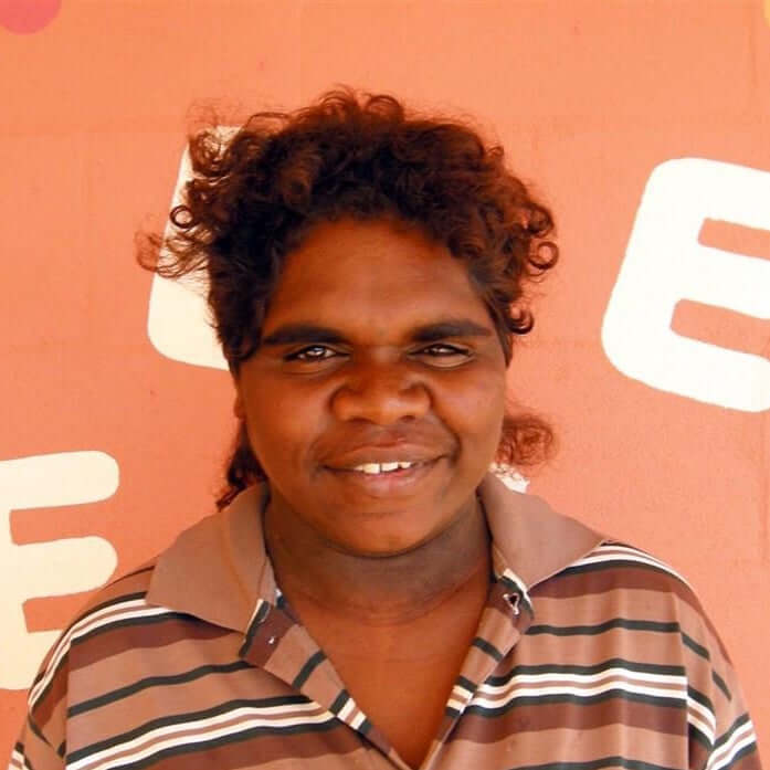 Aboriginal Artwork by Adrianna Nangala Egan, Yarla Jukurrpa (Bush Potato Dreaming) - Cockatoo Creek, 30x30cm