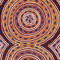 Aboriginal Artwork by Agnes Nampijinpa Fry, Pamapardu Jukurrpa (Flying Ant Dreaming) - Warntu, 107x46cm