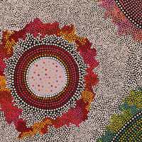 Aboriginal Artwork by Agnes Nampijinpa Fry, Ngapa Jukurrpa (Water Dreaming) - Puyurru, 76x61cm