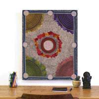 Aboriginal Artwork by Agnes Nampijinpa Fry, Ngapa Jukurrpa (Water Dreaming) - Puyurru, 76x61cm