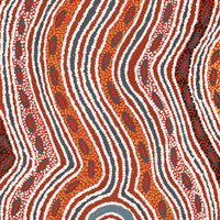Aboriginal Artwork by Agnes Nampijinpa Fry, Pamapardu Jukurrpa (Flying Ant Dreaming) - Warntu, 91x30cm