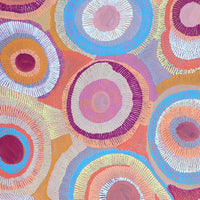 Aboriginal Artwork by Agnes Nampijinpa Brown, Ngapa Jukurrpa (Water Dreaming) - Puyurru, 152x91cm