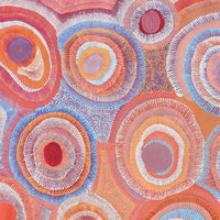 Aboriginal Artwork by Agnes Nampijinpa Brown, Ngapa Jukurrpa (Water Dreaming) - Puyurru, 182x122cm
