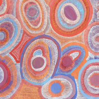 Aboriginal Artwork by Agnes Nampijinpa Brown, Ngapa Jukurrpa (Water Dreaming) - Puyurru, 182x122cm