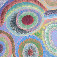 Aboriginal Artwork by Agnes Nampijinpa Brown, Ngapa Jukurrpa (Water Dreaming) - Puyurru, 122x107cm