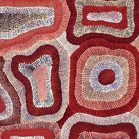 Aboriginal Artwork by Agnes Nampijinpa Brown, Ngapa Jukurrpa (Water Dreaming) - Puyurru, 91x61cm