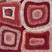 Aboriginal Artwork by Agnes Nampijinpa Brown, Ngapa Jukurrpa (Water Dreaming) - Puyurru, 91x61cm