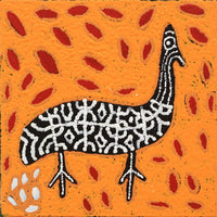 Aboriginal Artwork by Agne Nampijinpa Fry, Yankirri Jukurrpa (Emu Dreaming) - Ngarlikurlangu, 30x30cm