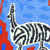 Aboriginal Artwork by Agnes Nampijinpa Fry, Yankirri Jukurrpa (Emu Dreaming) - Ngarlikurlangu, 30x30cm