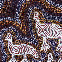 Aboriginal Artwork by Agnes Nampijinpa Fry, Yankirri Jukurrpa (Emu Dreaming) - Ngarlikurlangu, 61x61cm