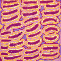 Aboriginal Artwork by Alice Nampijinpa Michaels, Lappi Lappi Jukurrpa, 30x30cm