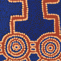 Aboriginal Artwork by Alana Nakamarra Gibson, Lukarrara Jukurrpa, 30x30cm