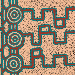 Aboriginal Art by Alana Nakamarra Gibson, Lukarrara Jukurrpa, 30x30cm - ART ARK®