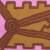 Aboriginal Artwork by Alana Nakamarra Gibson, Lukarrara Jukurrpa, 76x46cm
