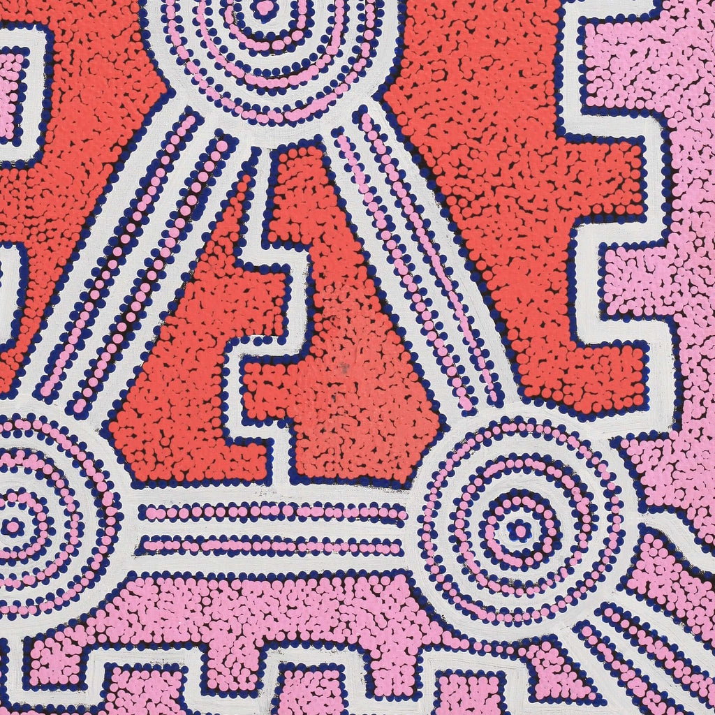 Aboriginal Art by Alana Nakamarra Gibson, Lukarrara Jukurrpa, 91x61cm - ART ARK®