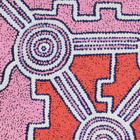 Aboriginal Artwork by Alana Nakamarra Gibson, Lukarrara Jukurrpa, 91x61cm