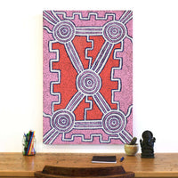 Aboriginal Artwork by Alana Nakamarra Gibson, Lukarrara Jukurrpa, 91x61cm