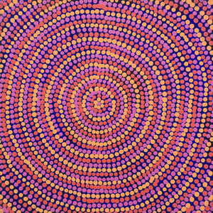 Aboriginal Artwork by Alana Nakamarra Gibson, Lukarrara Jukurrpa, 30x30cm - ART ARK®