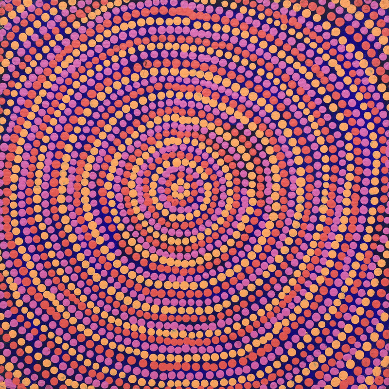 Aboriginal Artwork by Alana Nakamarra Gibson, Lukarrara Jukurrpa, 30x30cm