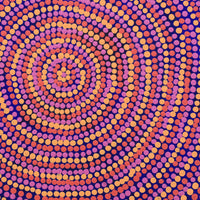 Aboriginal Artwork by Alana Nakamarra Gibson, Lukarrara Jukurrpa, 30x30cm