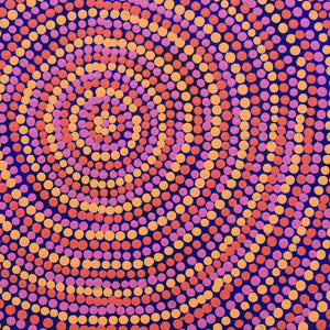 Aboriginal Art by Alana Nakamarra Gibson, Lukarrara Jukurrpa, 30x30cm - ART ARK®