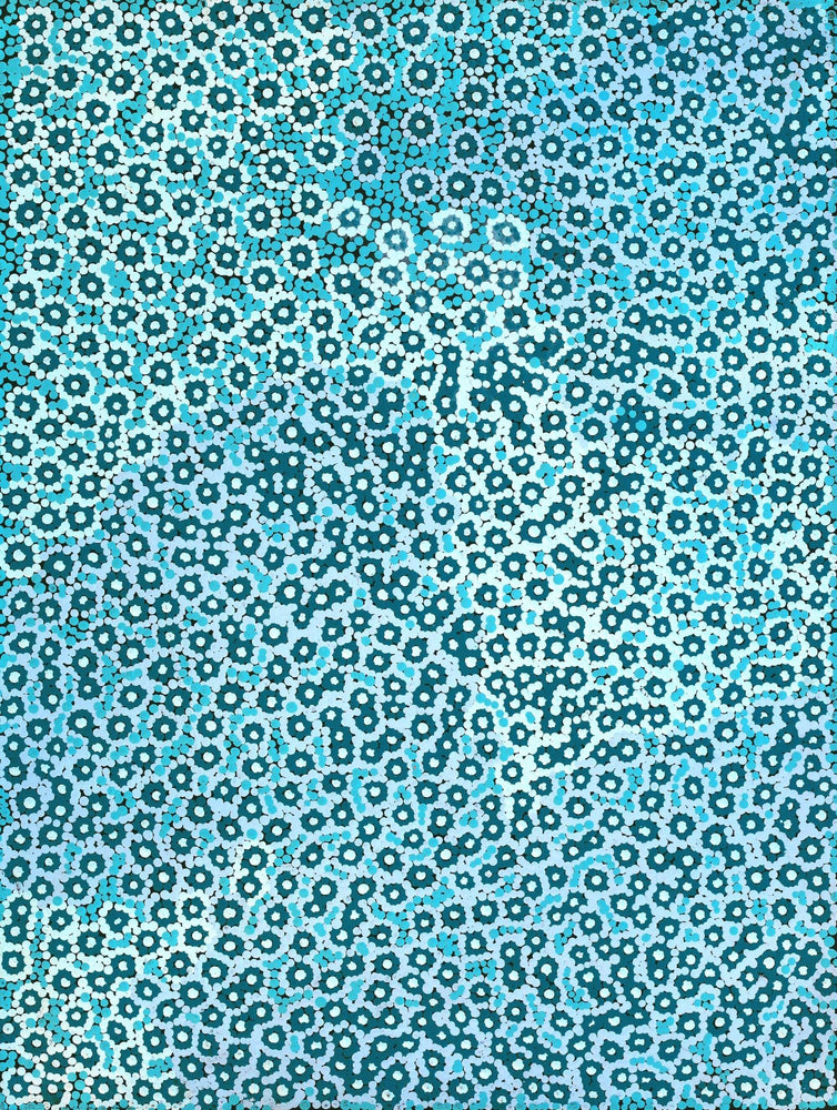 Aboriginal Artwork by Alana Nakamarra Gibson, Lukarrara Jukurrpa, 61x46cm