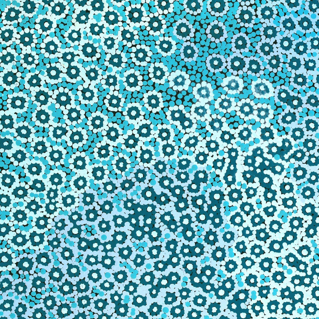 Aboriginal Artwork by Alana Nakamarra Gibson, Lukarrara Jukurrpa, 61x46cm