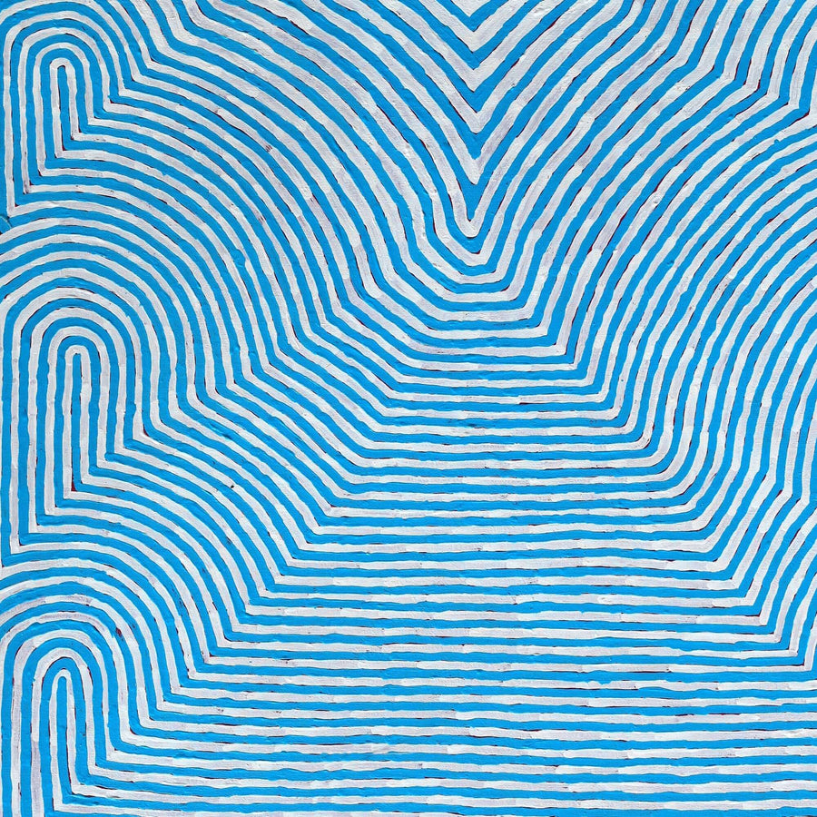 Aboriginal Artwork by Albury Jangala Dixon, Tingari Cycle, 107x91cm