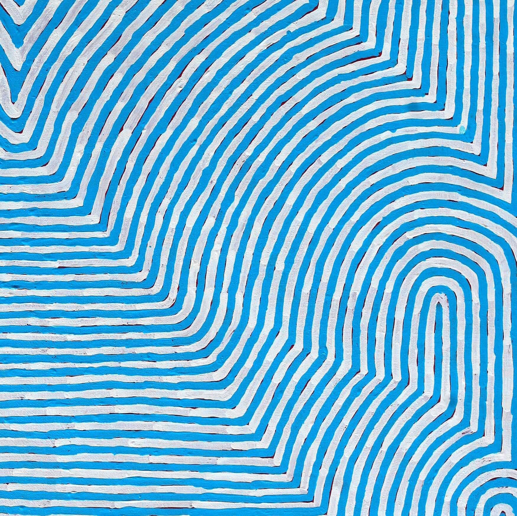 Aboriginal Artwork by Albury Jangala Dixon, Tingari Cycle, 107x91cm