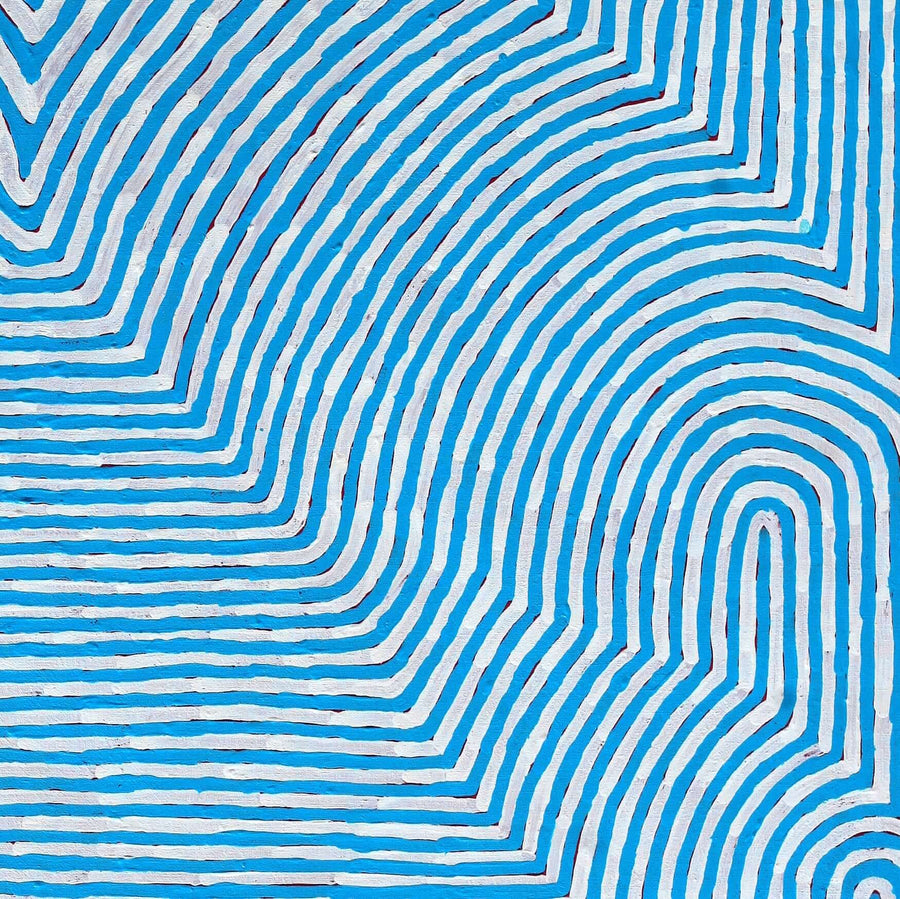 Aboriginal Artwork by Albury Jangala Dixon, Tingari Cycle, 107x91cm