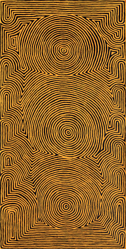 Aboriginal Artwork by Albury Jangala Dixon, Tingari Cycle, 183x91cm