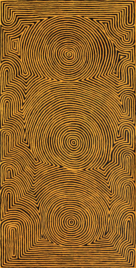 Aboriginal Artwork by Albury Jangala Dixon, Tingari Cycle, 183x91cm