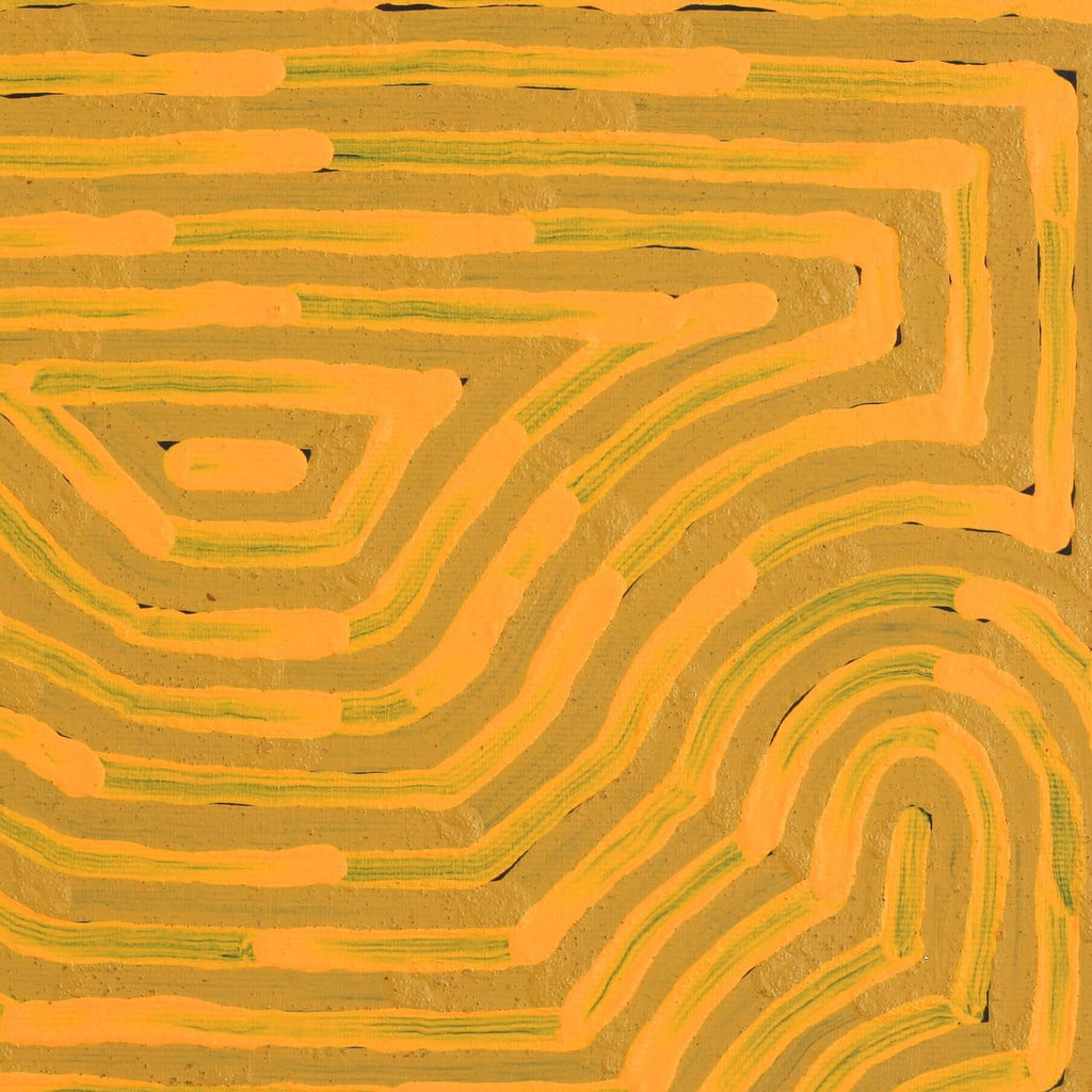 Aboriginal Artwork by Albury Jangala Dixon, Tingari Cycle, 30x30cm