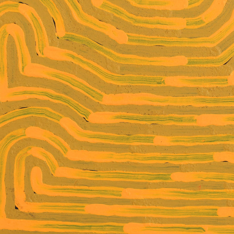 Aboriginal Artwork by Albury Jangala Dixon, Tingari Cycle, 30x30cm