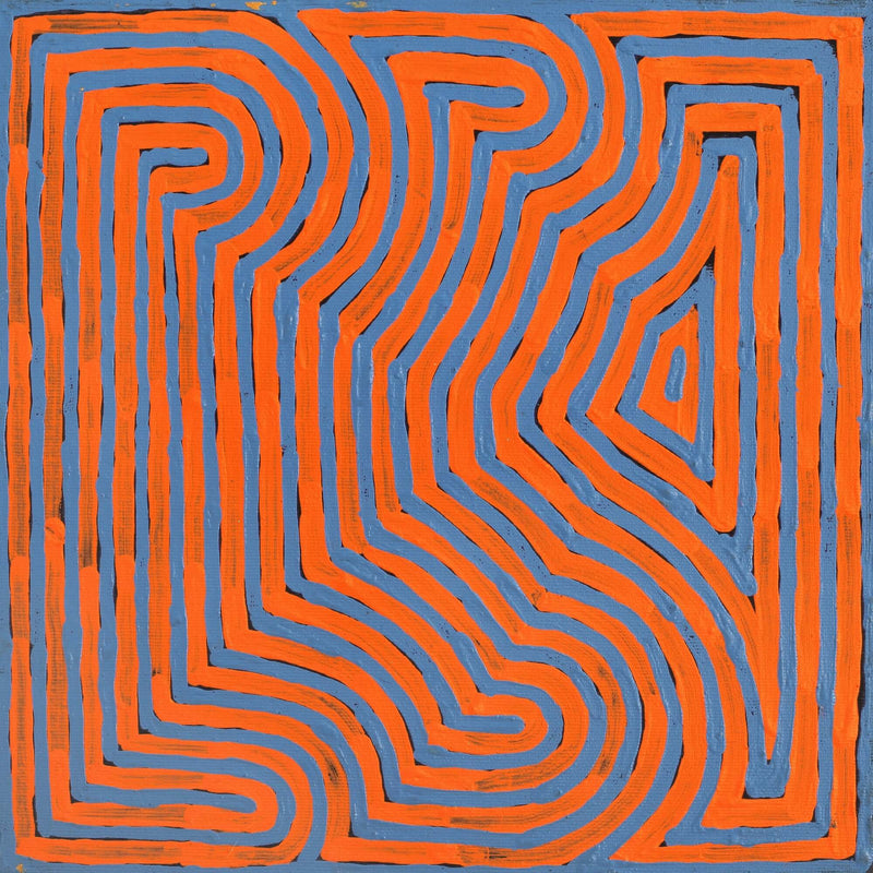 Aboriginal Artwork by Albury Jangala Dixon, Tingari Cycle, 30x30cm
