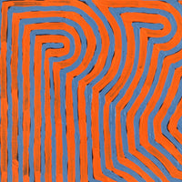 Aboriginal Artwork by Albury Jangala Dixon, Tingari Cycle, 30x30cm