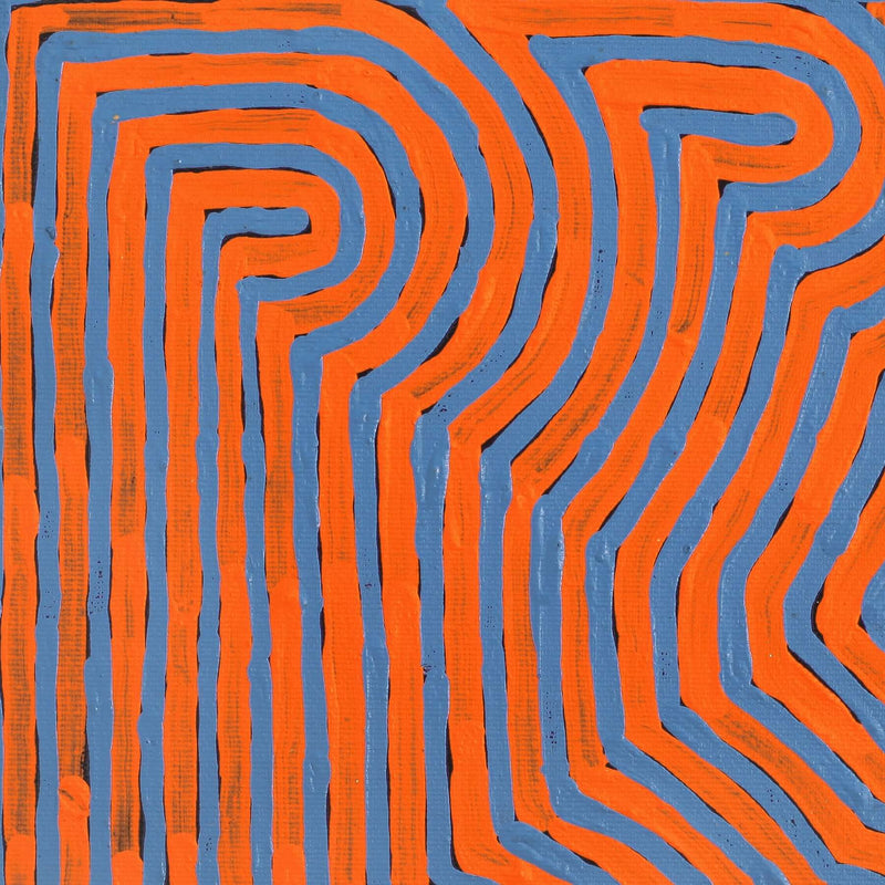 Aboriginal Artwork by Albury Jangala Dixon, Tingari Cycle, 30x30cm