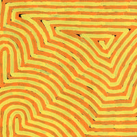 Aboriginal Artwork by Albury Jangala Dixon, Tingari Cycle, 61x61cm