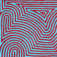 Aboriginal Artwork by Albury Jangala Dixon, Tingari Cycle, 61x61cm